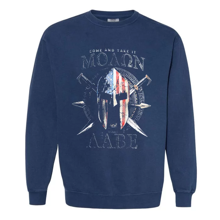 Come And Take It Molon Labe 2nd Amendment Garment-Dyed Sweatshirt