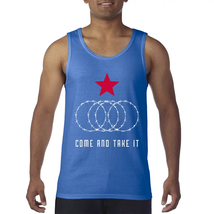 Come And Take It Texas Border Razor Wire Tank Top