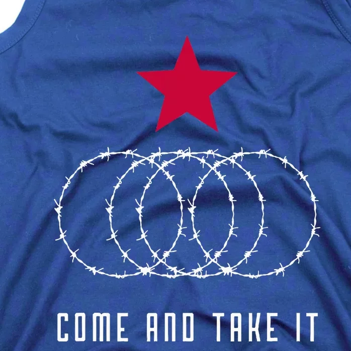 Come And Take It Texas Border Razor Wire Tank Top