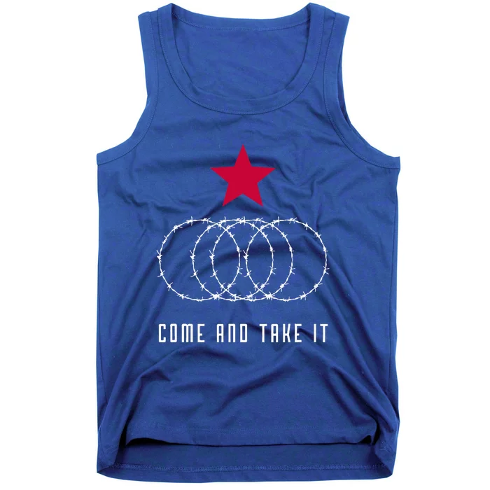 Come And Take It Texas Border Razor Wire Tank Top