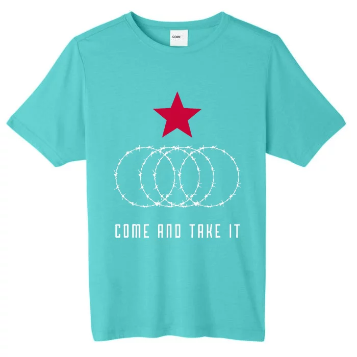 Come And Take It Texas Border Razor Wire ChromaSoft Performance T-Shirt