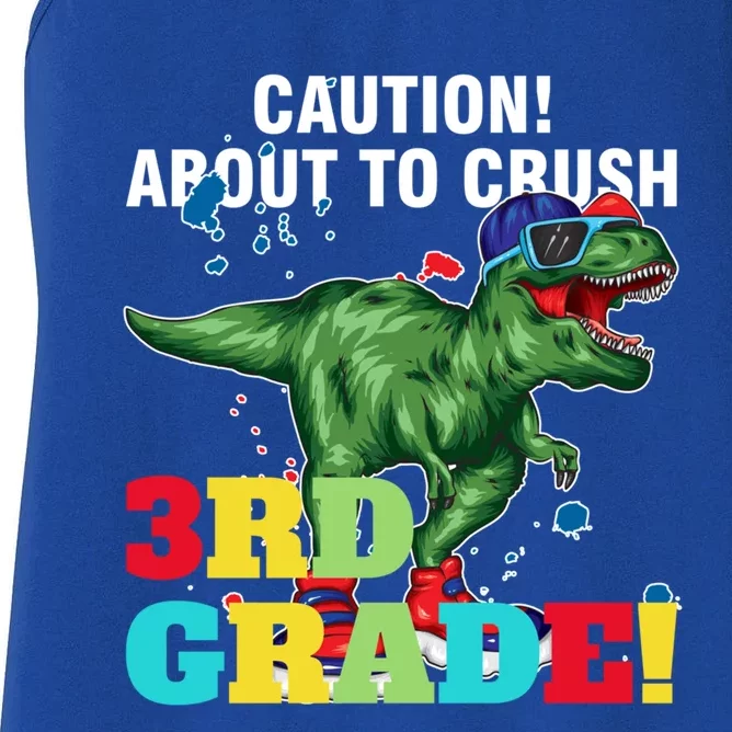 Caution! About To Crush 3Rd Grade! Graduate Funny Gift Women's Racerback Tank