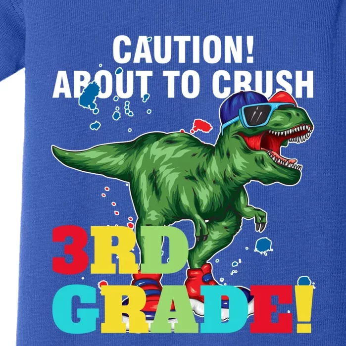 Caution! About To Crush 3Rd Grade! Graduate Funny Gift Baby Bodysuit