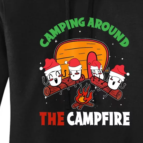 Camping Around The Campfire Chirtsmas Gift Funny Xmas Women's Pullover Hoodie