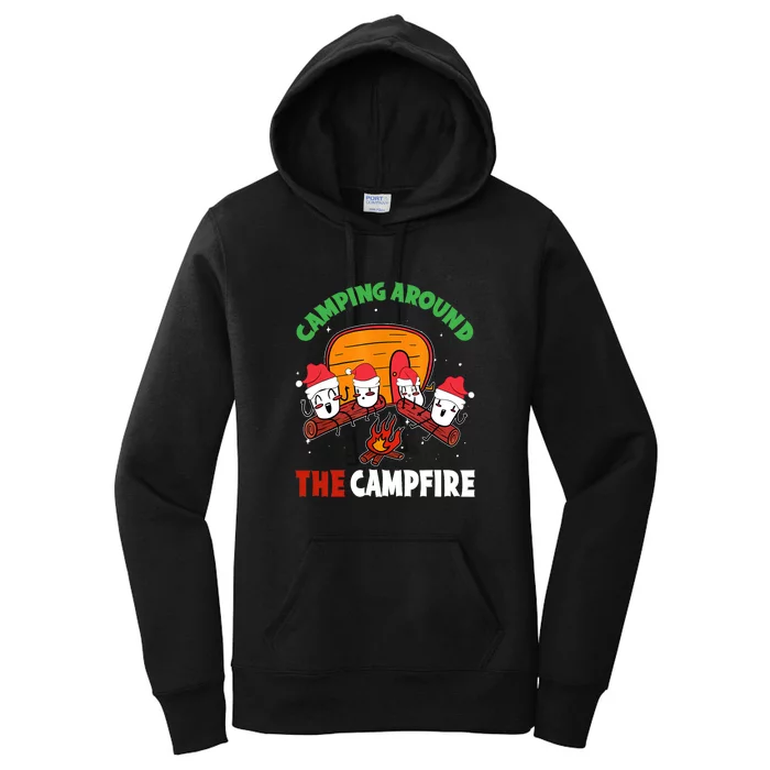 Camping Around The Campfire Chirtsmas Gift Funny Xmas Women's Pullover Hoodie