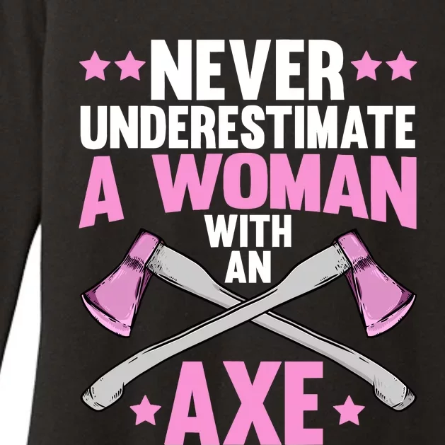 Cool Axe Throwing For Wo Girl Ax Thrower Tree Lumberjack Womens CVC Long Sleeve Shirt