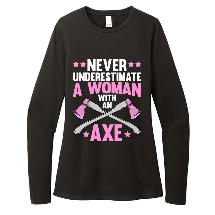 Cool Axe Throwing For Wo Girl Ax Thrower Tree Lumberjack Womens CVC Long Sleeve Shirt