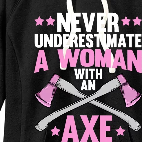 Cool Axe Throwing For Wo Girl Ax Thrower Tree Lumberjack Women's Fleece Hoodie