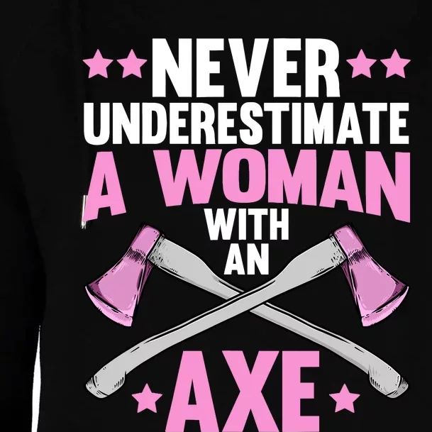 Cool Axe Throwing For Wo Girl Ax Thrower Tree Lumberjack Womens Funnel Neck Pullover Hood