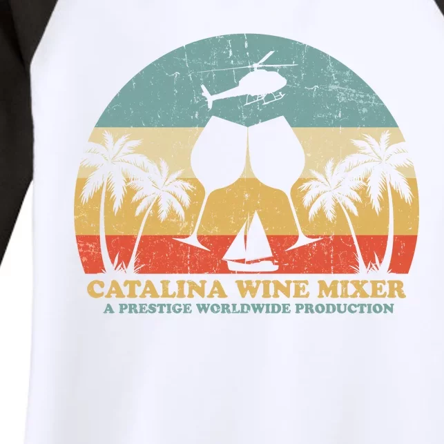 Catalina Wine Mixer A Prestige Worldwide Production Women's Tri-Blend 3/4-Sleeve Raglan Shirt