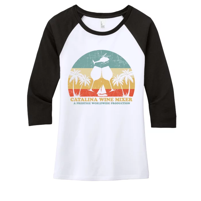 Catalina Wine Mixer A Prestige Worldwide Production Women's Tri-Blend 3/4-Sleeve Raglan Shirt