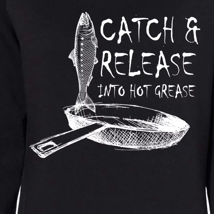 Catch And Release Into Grease Womens California Wash Sweatshirt