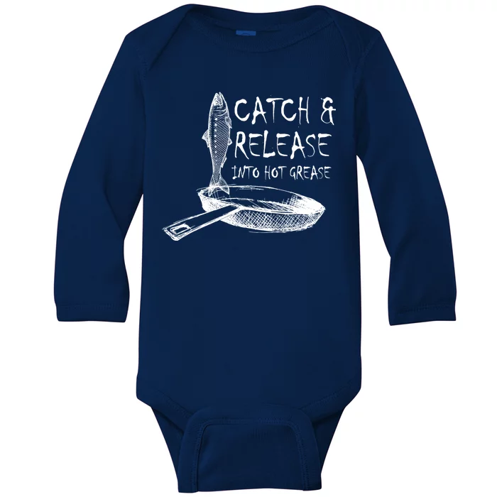 Catch And Release Into Grease Baby Long Sleeve Bodysuit