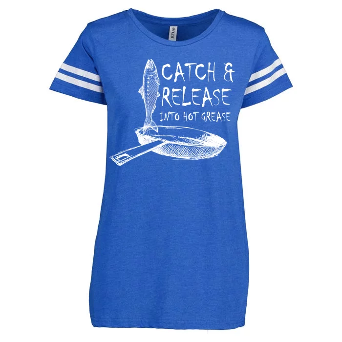 Catch And Release Into Grease Enza Ladies Jersey Football T-Shirt