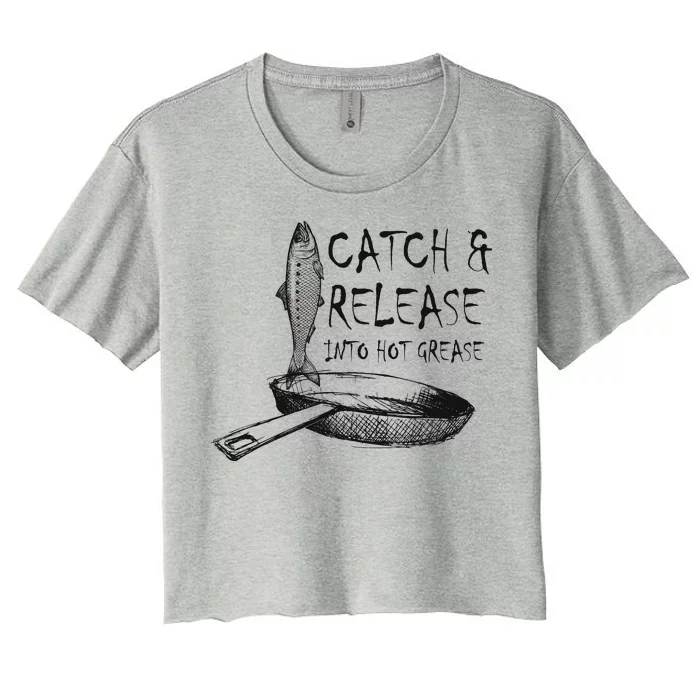 Catch And Release Into Grease Women's Crop Top Tee