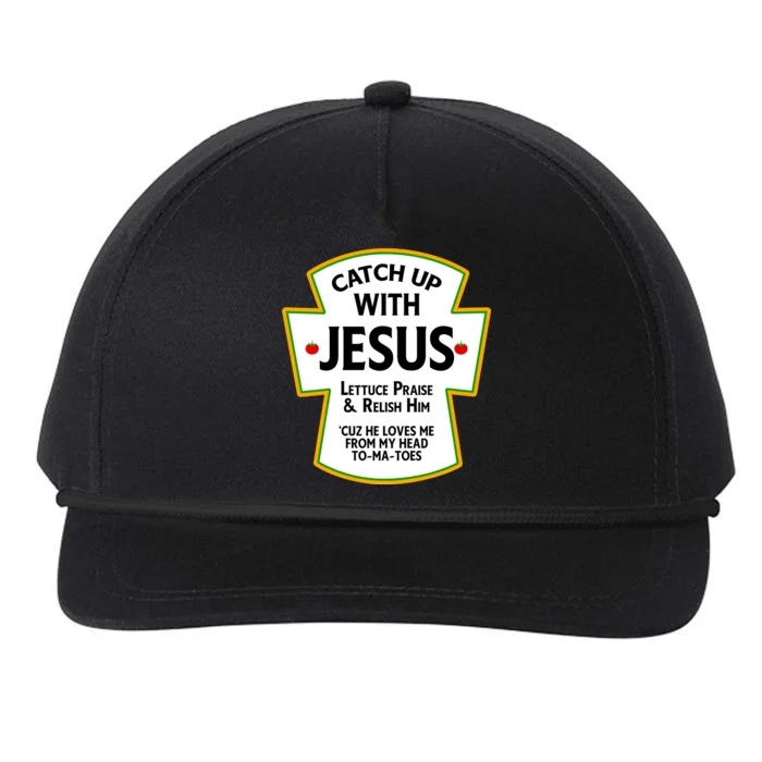 Catch Up With Jesus Snapback Five-Panel Rope Hat