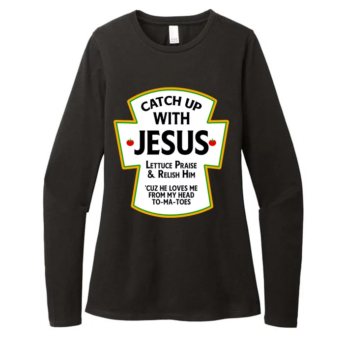 Catch Up With Jesus Womens CVC Long Sleeve Shirt