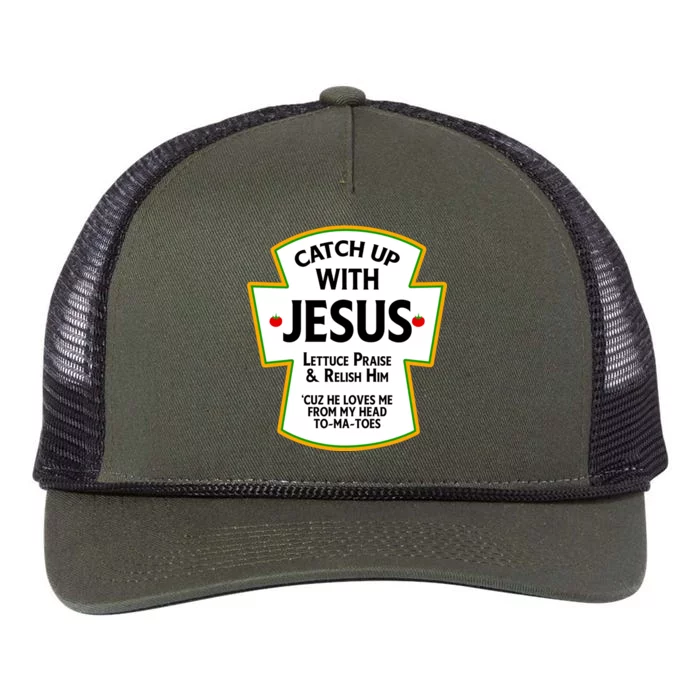 Catch Up With Jesus Retro Rope Trucker Hat Cap