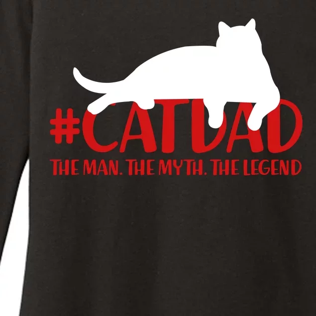 #CatDad The Man Myth Legend Womens CVC Long Sleeve Shirt