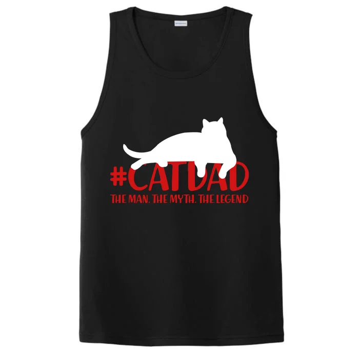 #CatDad The Man Myth Legend Performance Tank