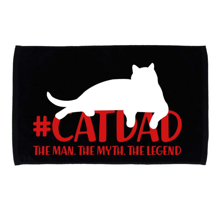 #CatDad The Man Myth Legend Microfiber Hand Towel