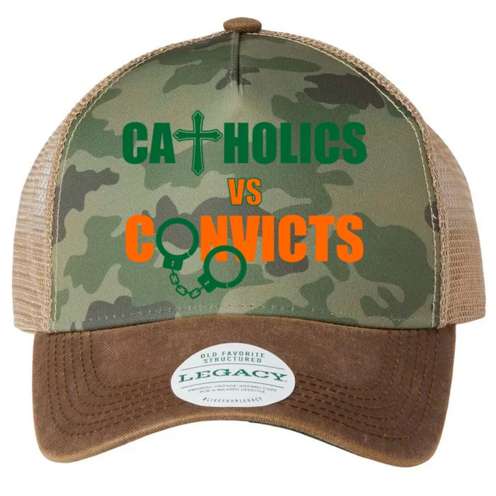 Catholics Vs. Convicts 1988 Cross and Handcuffs Legacy Tie Dye Trucker Hat