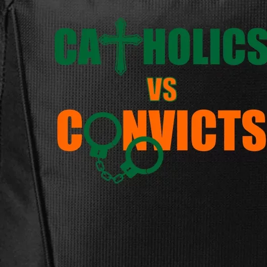 Catholics Vs. Convicts 1988 Cross and Handcuffs City Backpack