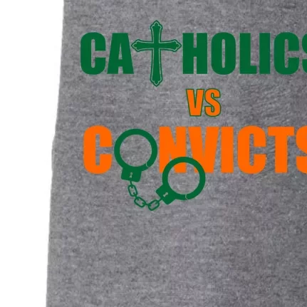 Catholics Vs. Convicts 1988 Cross and Handcuffs Doggie 3-End Fleece Hoodie