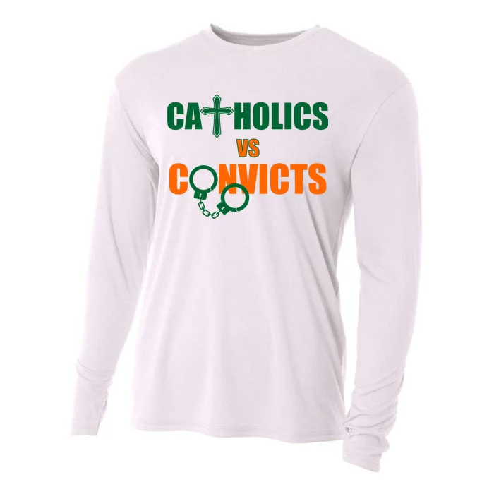 Catholics Vs. Convicts 1988 Cross and Handcuffs Cooling Performance Long Sleeve Crew