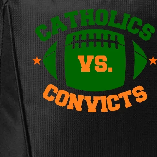 Catholics Vs. Convicts 1988 Football Logo City Backpack