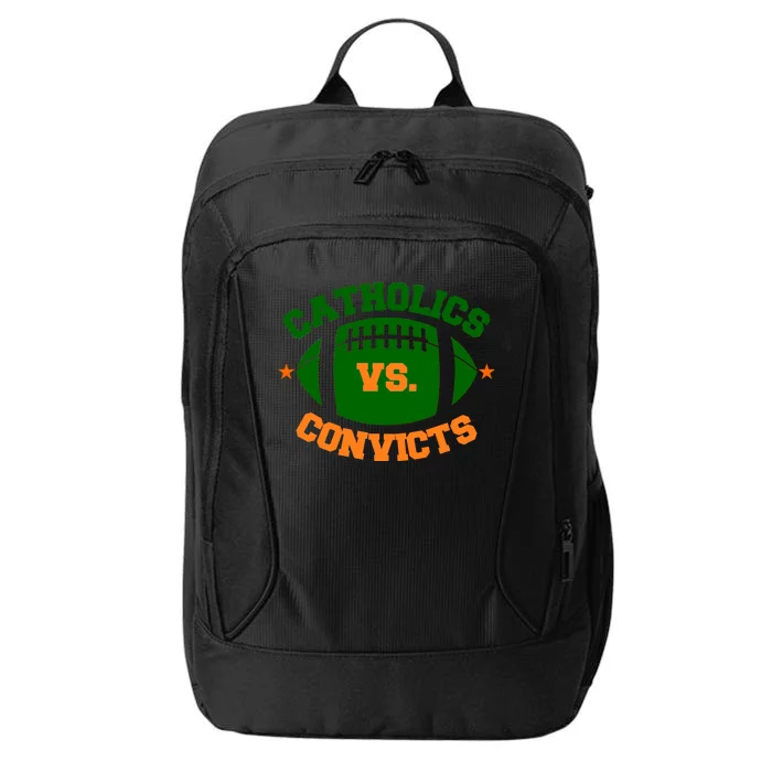 Catholics Vs. Convicts 1988 Football Logo City Backpack