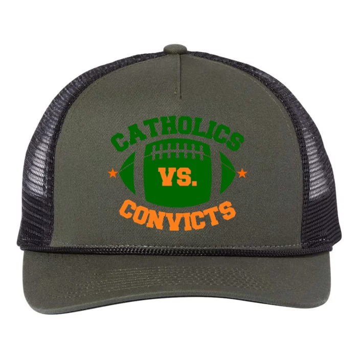 Catholics Vs. Convicts 1988 Football Logo Retro Rope Trucker Hat Cap