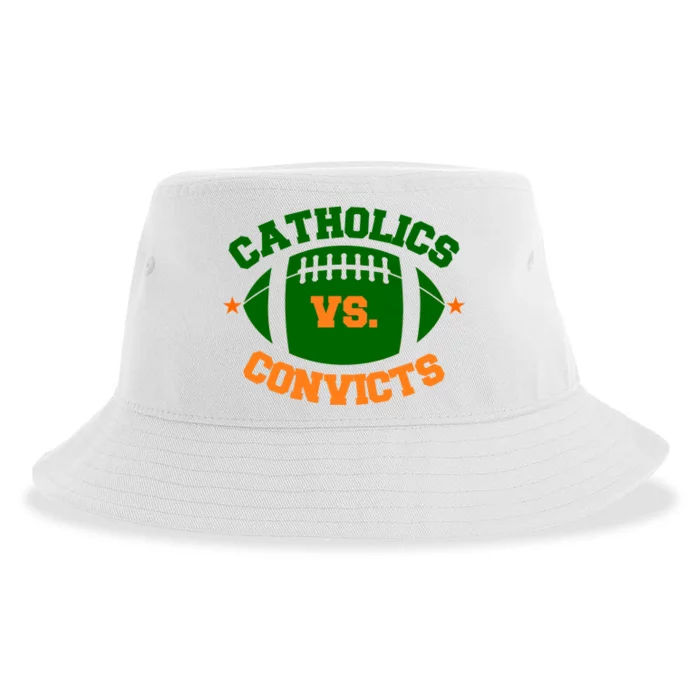 Catholics Vs. Convicts 1988 Football Logo Sustainable Bucket Hat