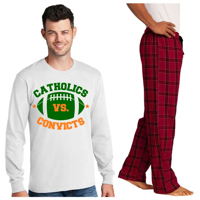 Catholics Vs. Convicts 1988 Football Logo Long Sleeve Pajama Set