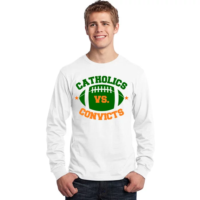 Catholics Vs. Convicts 1988 Football Logo Tall Long Sleeve T-Shirt