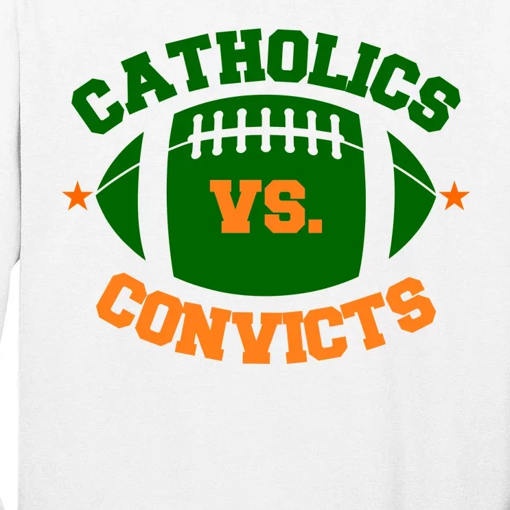 Catholics Vs. Convicts 1988 Football Logo Tall Long Sleeve T-Shirt