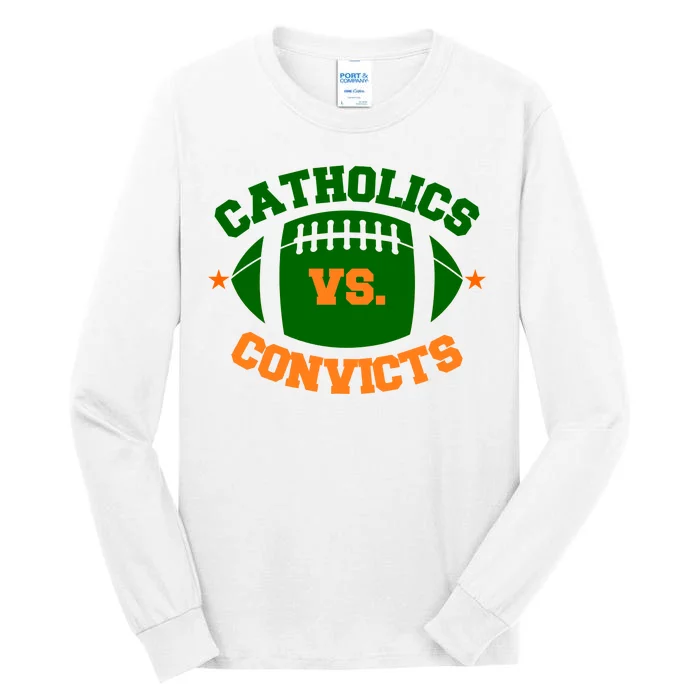 Catholics Vs. Convicts 1988 Football Logo Tall Long Sleeve T-Shirt