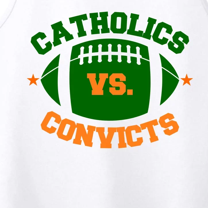 Catholics Vs. Convicts 1988 Football Logo Performance Tank