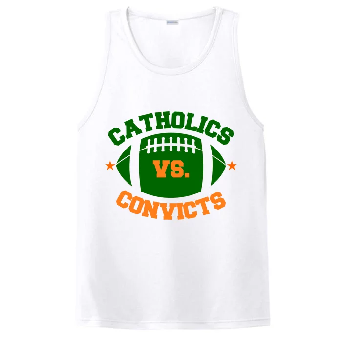 Catholics Vs. Convicts 1988 Football Logo Performance Tank