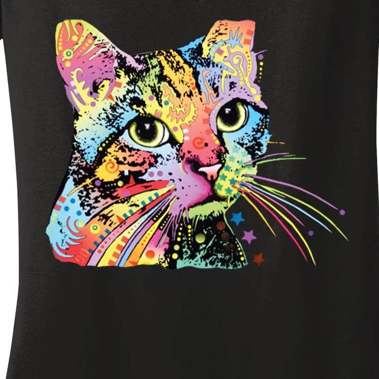 Catillac Cat Dean Russo Women's V-Neck T-Shirt