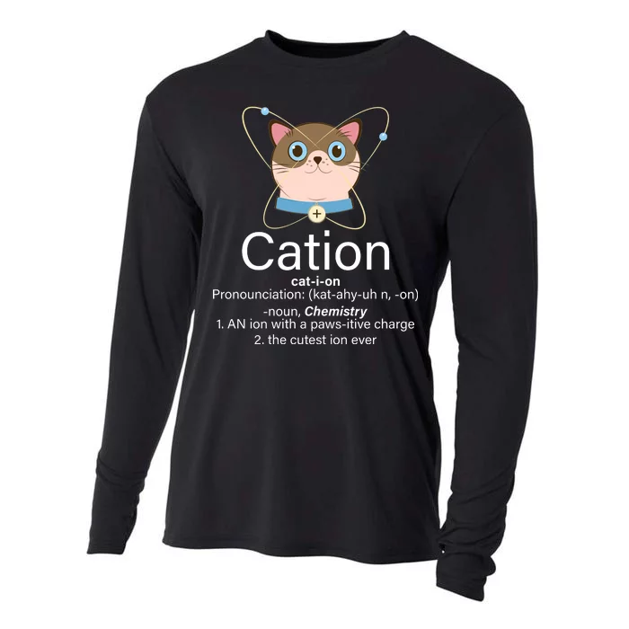 Cation Science Joke Funny Cooling Performance Long Sleeve Crew