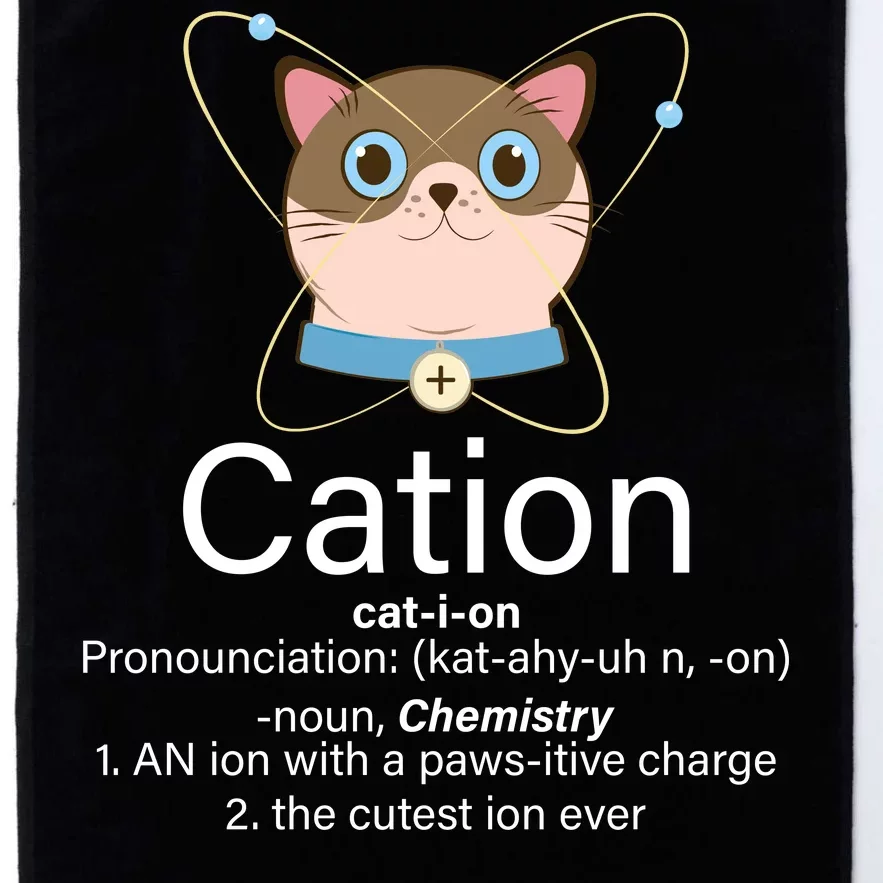 Cation Science Joke Funny Platinum Collection Golf Towel