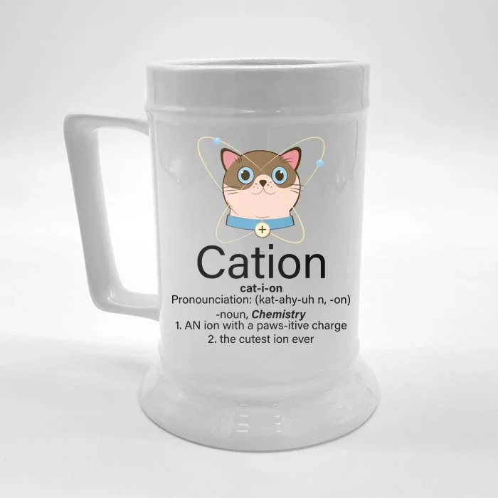 Cation Science Joke Funny Front & Back Beer Stein