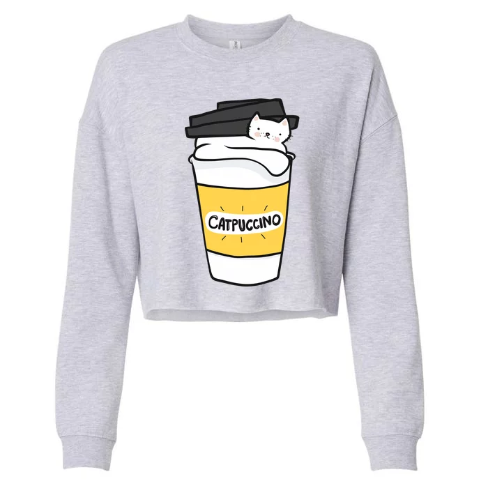 Catpuccino Cropped Pullover Crew