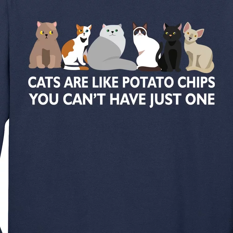 Cats Are Like Potato Chips Long Sleeve Shirt