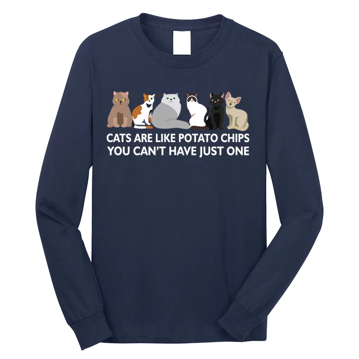 Cats Are Like Potato Chips Long Sleeve Shirt