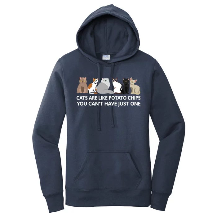 Cats Are Like Potato Chips Women's Pullover Hoodie