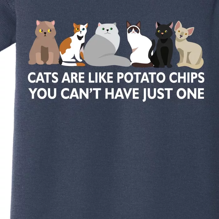 Cats Are Like Potato Chips Baby Bodysuit