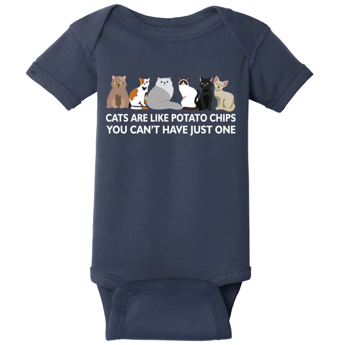 Cats Are Like Potato Chips Baby Bodysuit