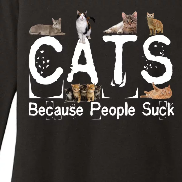 Cats Because People Suck Womens CVC Long Sleeve Shirt